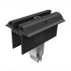 SL Rack Mittelklemme Vario mit Erdung, schwarz eloxiert
