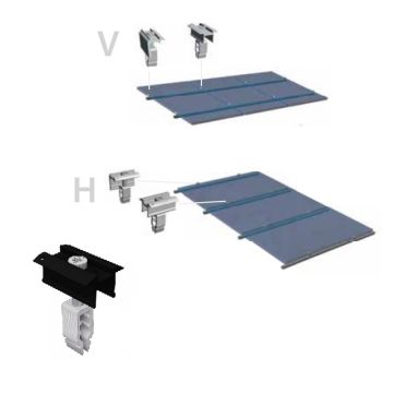 Alu-Mittelklemme Rapid16 40-50 mm, schwarz eloxiert