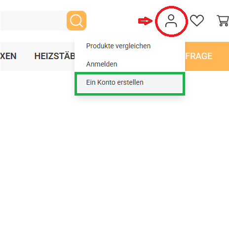 Kunden Registrierung